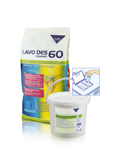 Дезинфицирующий стиральный порошок Kleen Purgatis Lavo Des 60 Kompakt (15 кг)